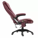 Office swivel chair with massage function, available in 2 colors - burgundy