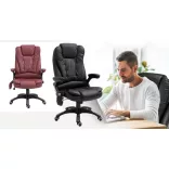 Office swivel chair with massage function, available in 2 colors - burgundy