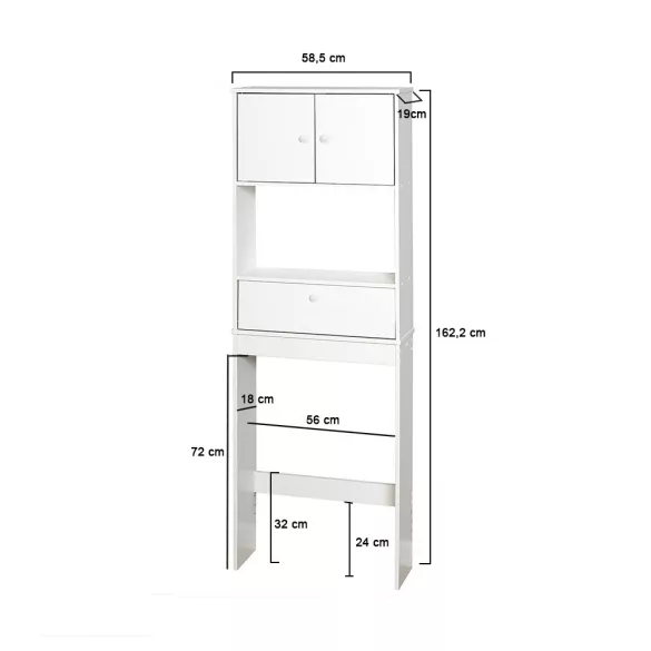 Wall-Mounted Cabinet Above Toilet