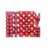 112-piece Christmas Ornament Set, Various Colors - Red