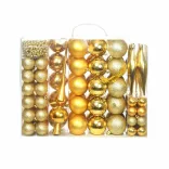 112-piece Christmas Ornament Set, Various Colors - Gold