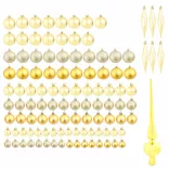112-piece Christmas Ornament Set, Various Colors - Gold