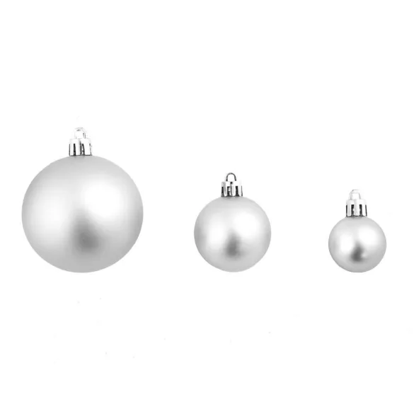 112-piece Christmas ornament set, available in multiple colors-silver