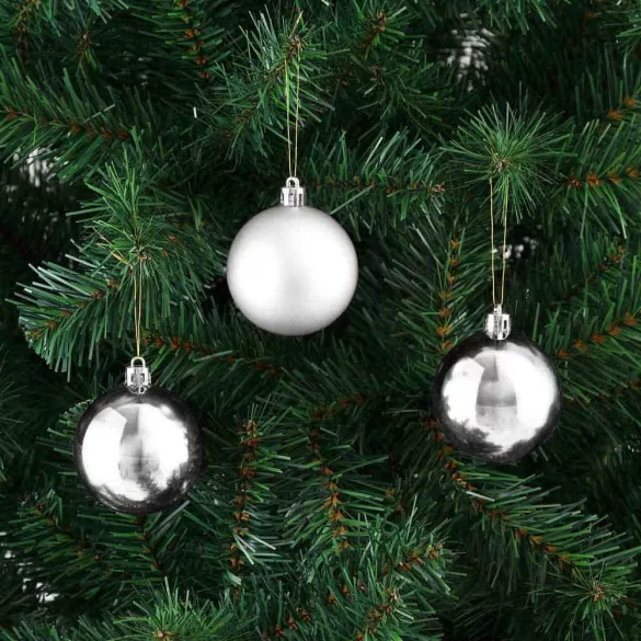 112-piece Christmas ornament set, available in multiple colors-silver
