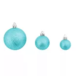 112-piece Christmas ornament set, multiple colors - turquoise
