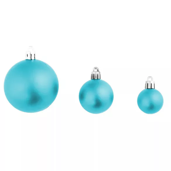 112-piece Christmas ornament set, multiple colors - turquoise