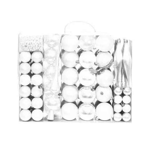 112-piece Christmas Ornament Set, Multiple Colors - White