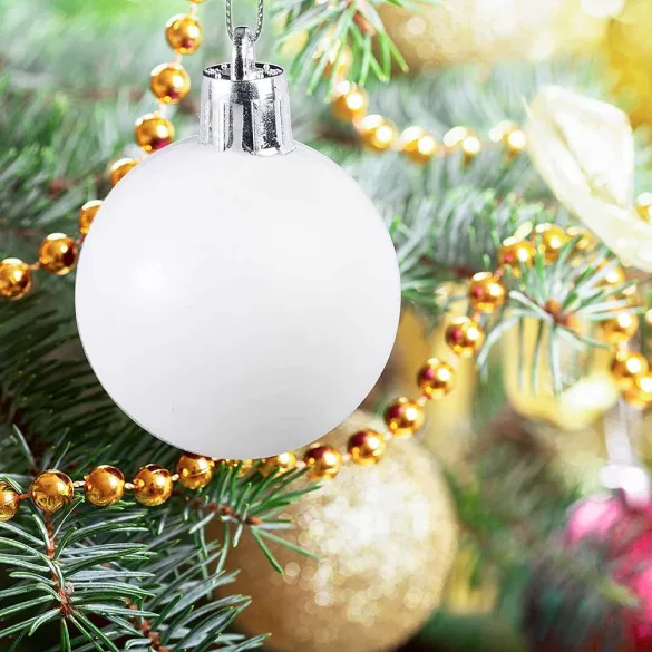 112-piece Christmas Ornament Set, Multiple Colors - White