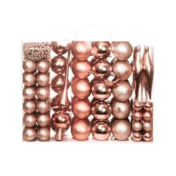 112-piece Christmas Ornament Set, Multiple Colors - Rose Gold