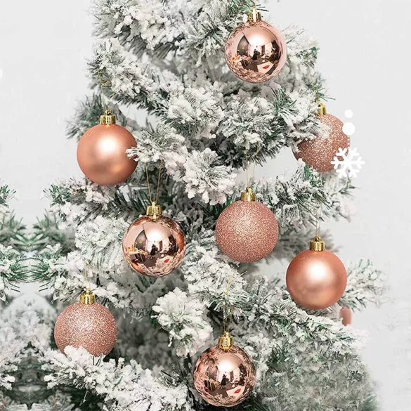 112-piece Christmas Ornament Set, Multiple Colors - Rose Gold
