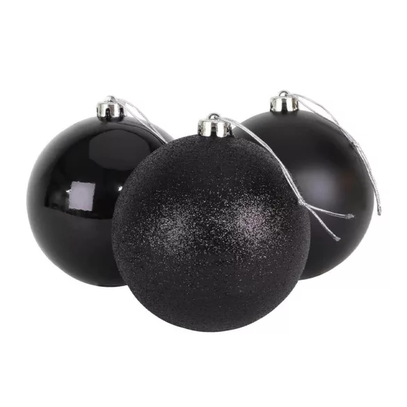 112-piece Christmas Tree Ornament Set, Black