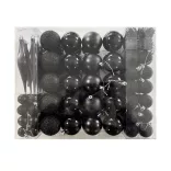 112-piece Christmas Tree Ornament Set, Black