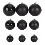 112-piece Christmas Tree Ornament Set, Black