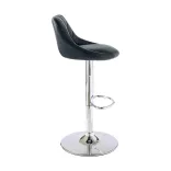 2 pcs bar stool with backrest, available in 2 colors - black