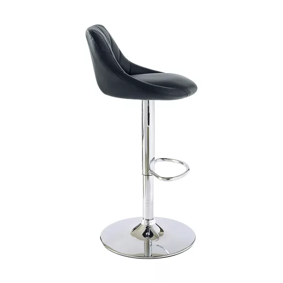2 pcs bar stool with backrest, available in 2 colors - black