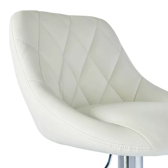 2 pcs backrest bar stool, available in 2 colors - white