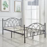 Lotti metal bed frame with a free slatted base, available in multiple sizes and colors - Black 160x200 cm