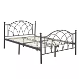 Lotti metal bed frame with a free slatted base, available in multiple sizes and colors - Black 180x200 cm