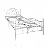 Lotti metal bed frame with a free slatted base, available in multiple sizes and colors - White 180x200 cm