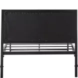 Hanna metal bed frame with a free slatted base, available in multiple sizes and colors - Black 90x200 cm - black