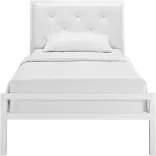 Hanna metal bed frame with a free slatted base, available in multiple sizes and colors - White 90x200 cm - white