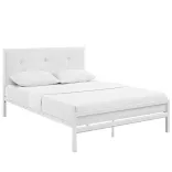 Hanna metal bed frame with a free slatted base, available in multiple sizes and colors - White 160x200 cm - White