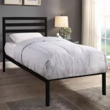 Bella metal bed frame with a free slatted base, available in multiple sizes and colors - Black 90x200 cm - black
