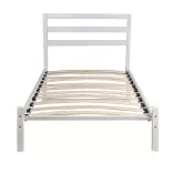 Bella metal bed frame with a free slatted base, available in multiple sizes and colors - White 90x200 cm - white