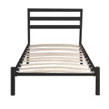 Bella metal bed frame with a free slatted base, available in multiple sizes and colors - Black 160x200 cm - black