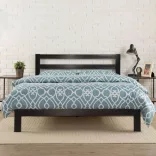 Bella metal bed frame with a free slatted base, available in multiple sizes and colors - Black 160x200 cm - black