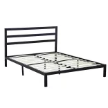 Bella metal bed frame with a free slatted base, available in multiple sizes and colors - Black 160x200 cm - black