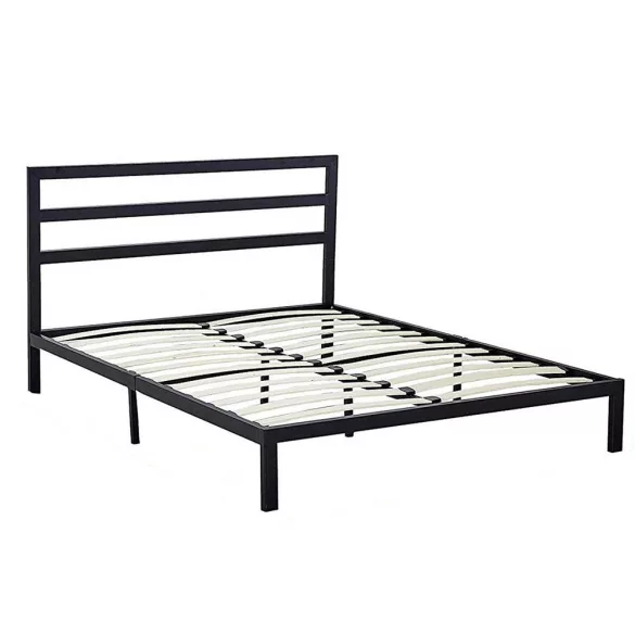 Bella metal bed frame with a free slatted base, available in multiple sizes and colors - Black 160x200 cm - black