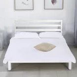 Bella metal bed frame with a free slatted base, available in multiple sizes and colors - White 160x200 cm - White