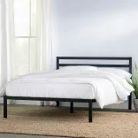 Bella metal bed frame with a free slatted base, available in multiple sizes and colors - Black 180x200 cm - black