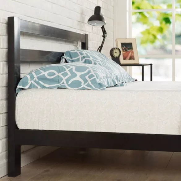Bella metal bed frame with a free slatted base, available in multiple sizes and colors - Black 180x200 cm - black