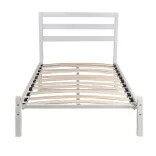 Bella metal bed frame with a free slatted base, available in multiple sizes and colors - White 180x200 cm - White