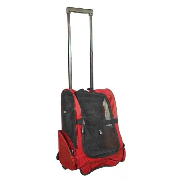 2-in-1 Pullable Pet Carrier, Multiple Colors - Red