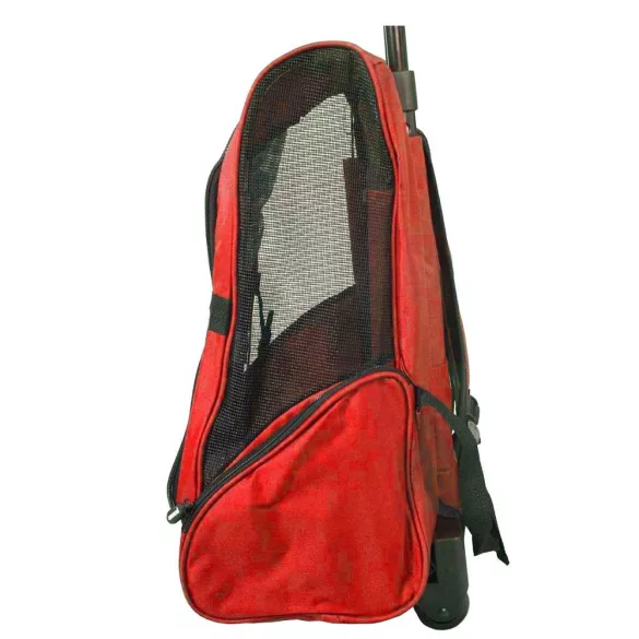 2-in-1 Pullable Pet Carrier, Multiple Colors - Red