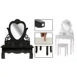 Dressing Table London, available in multiple colors - white