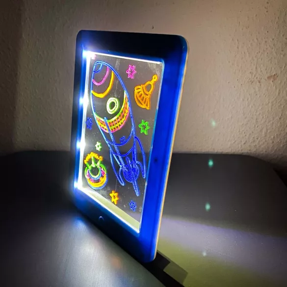 Illuminated Magic Board in Various Types - Illuminated + 3D Glasses - Outer Space