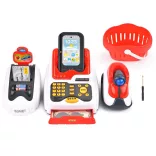Toy Cash Register, 24 Pieces