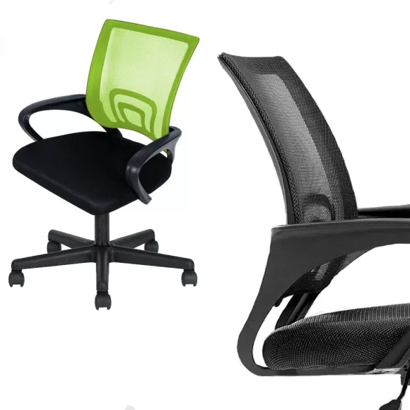 Armchair Office Swivel Chair in Multiple Colors - Green