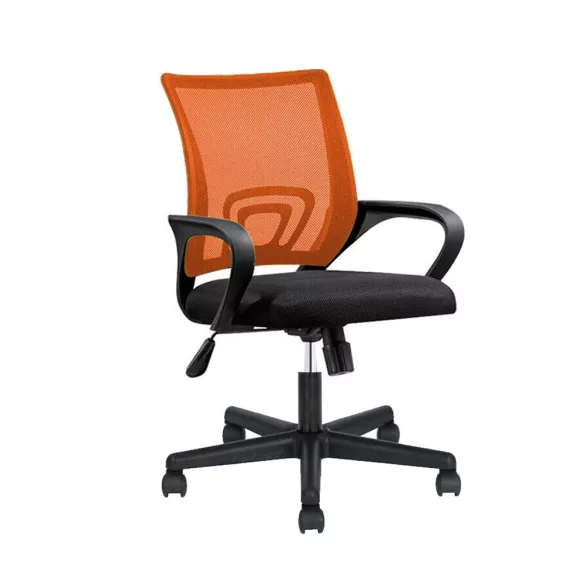 Armrest Office Swivel Chair in Multiple Colors - Orange