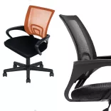 Armrest Office Swivel Chair in Multiple Colors - Orange