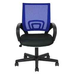 Armrest Office Swivel Chair in Multiple Colors - Blue