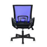 Armrest Office Swivel Chair in Multiple Colors - Blue
