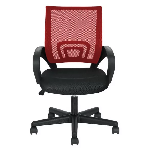 Armrest Office Swivel Chair in Multiple Colors - Red