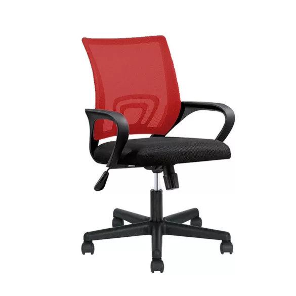 Armrest Office Swivel Chair in Multiple Colors - Red