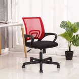 Armrest Office Swivel Chair in Multiple Colors - Red