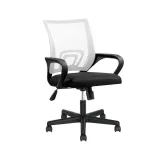 Armrest Office Swivel Chair in Multiple Colors - White